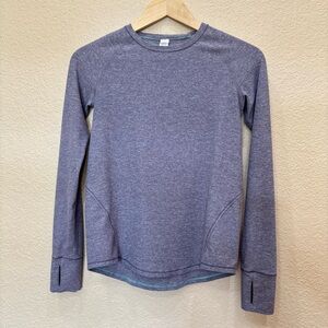 Ivivva Lululemon Girls Purple Long Sleeve Shirt Top 12 Thumb Holes Soft
